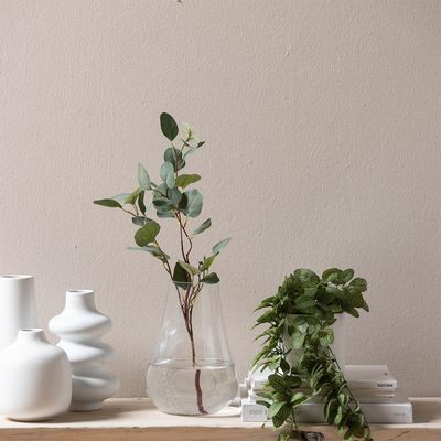 Imagen 2 del producto Florero de Vidrio Diseño Ovalado Transparente