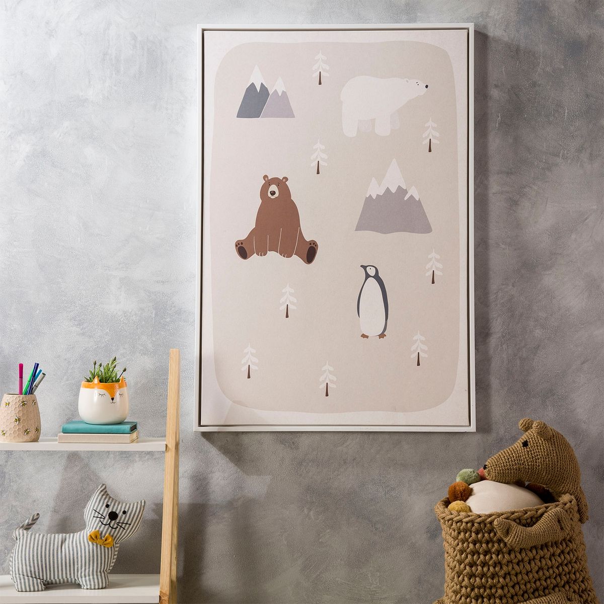 BASEMENT HOME - Cuadro Infantil Basement Home Animales Ártico