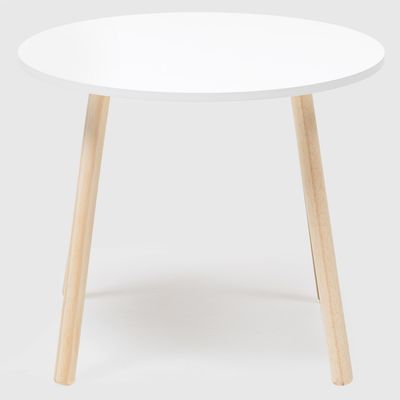 Imagen 2 del producto Mesa Lateral Redonda 60X50 Cm Pata Madera Auxiliar