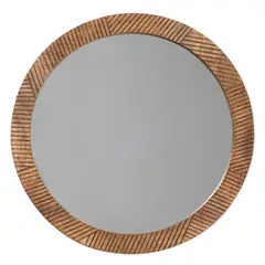 CASA CANTABRIA - Espejo Circulo Wood 60Cm