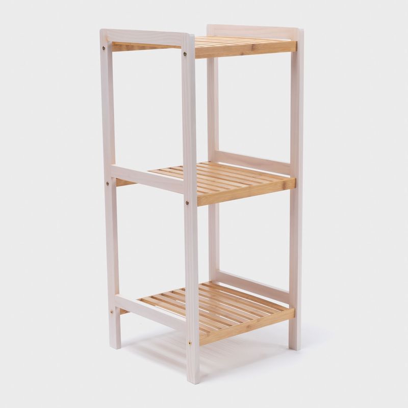 MICA - Estante Organizador Bamboo 3 Niveles 34x33x78 Mica