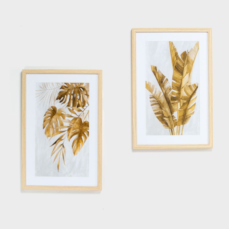 BASEMENT HOME - Cuadros Decorativos Set 2 Hojas 60x40 Cm