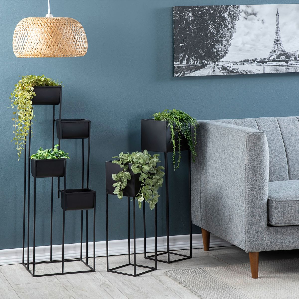 BASEMENT HOME - Macetero Pedestal Con Soporte 20X80 Cm Basement Home