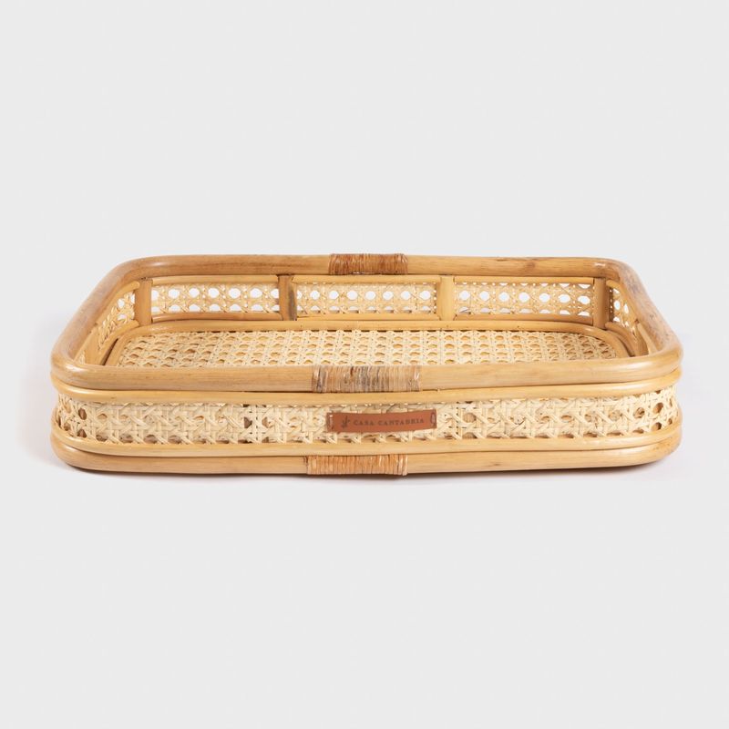 CASA CANTABRIA - Adorno Bandeja Mimbre 48x15 Cm Casa Cantabria