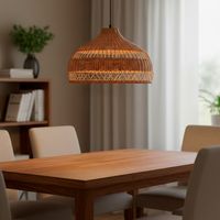 Pantalla Lámpara Rattan 45x29 Cm