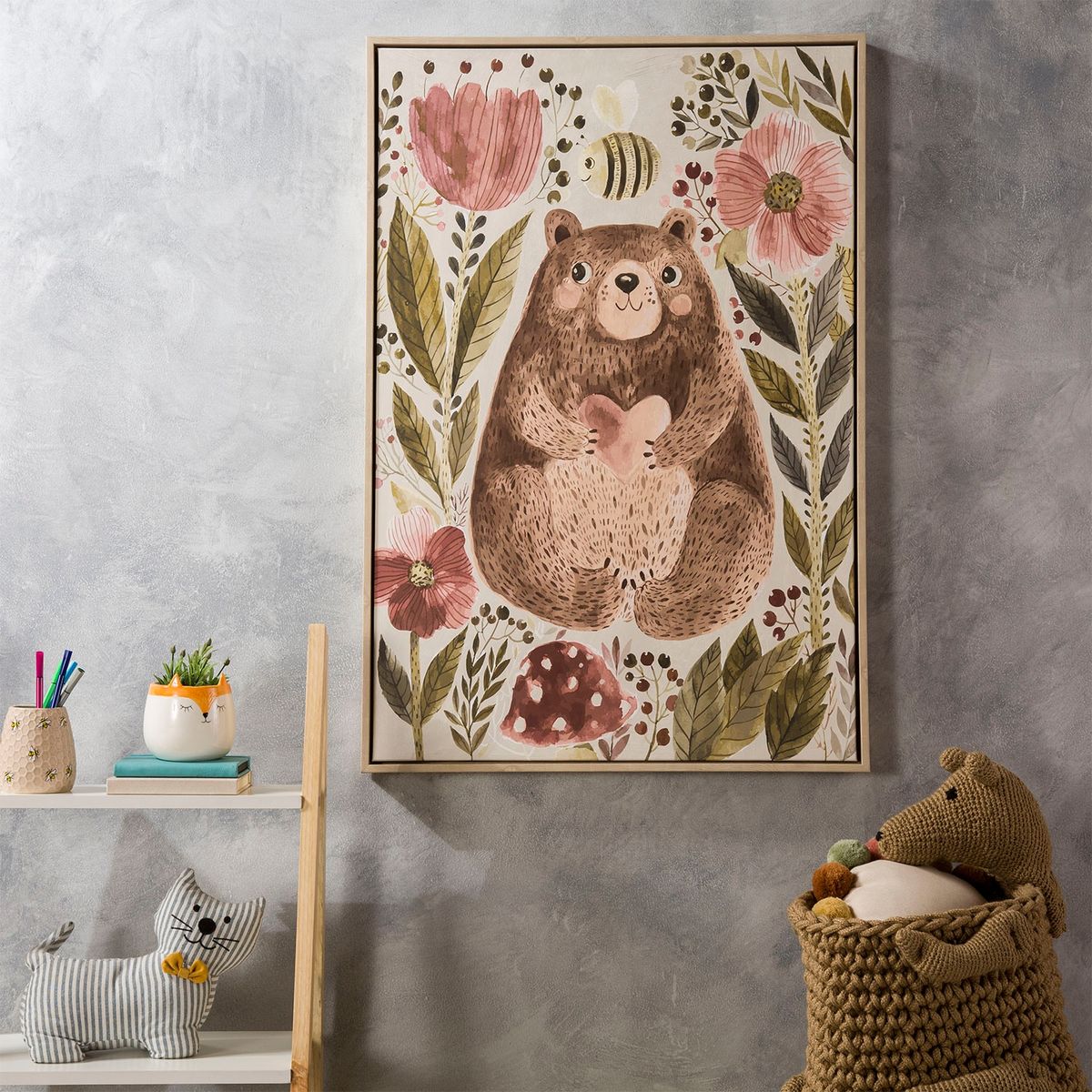 BASEMENT HOME - Cuadro Decorativo Infantil Oso 93X63 Cm Basement Home