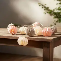 MICA - Guirnalda Decorativa Papel 10 Luces LED Multicolor 10 Metros