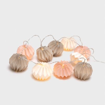 Imagen 2 del producto Guirnalda Decorativa Papel 10 Luces LED Multicolor 10 Metros