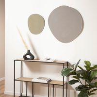 Espejo De Pared Redondo Negro 50 cm Decorativo