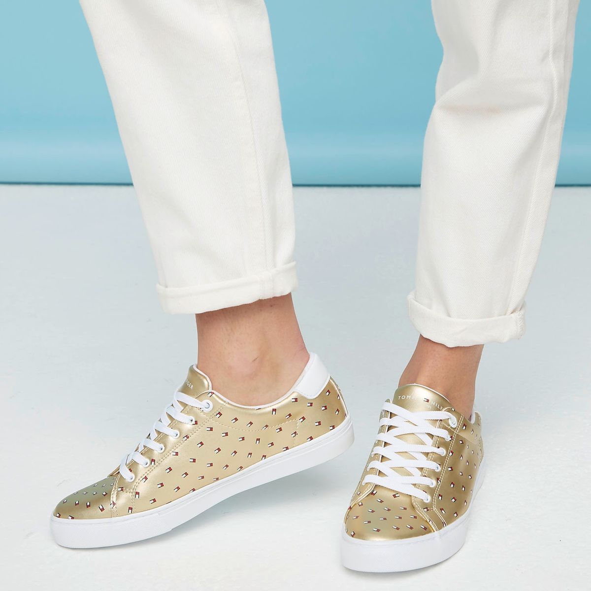 TOMMY HILFIGER - Tommy Hilfiger Zapatilla Urbana Mujer Dorado