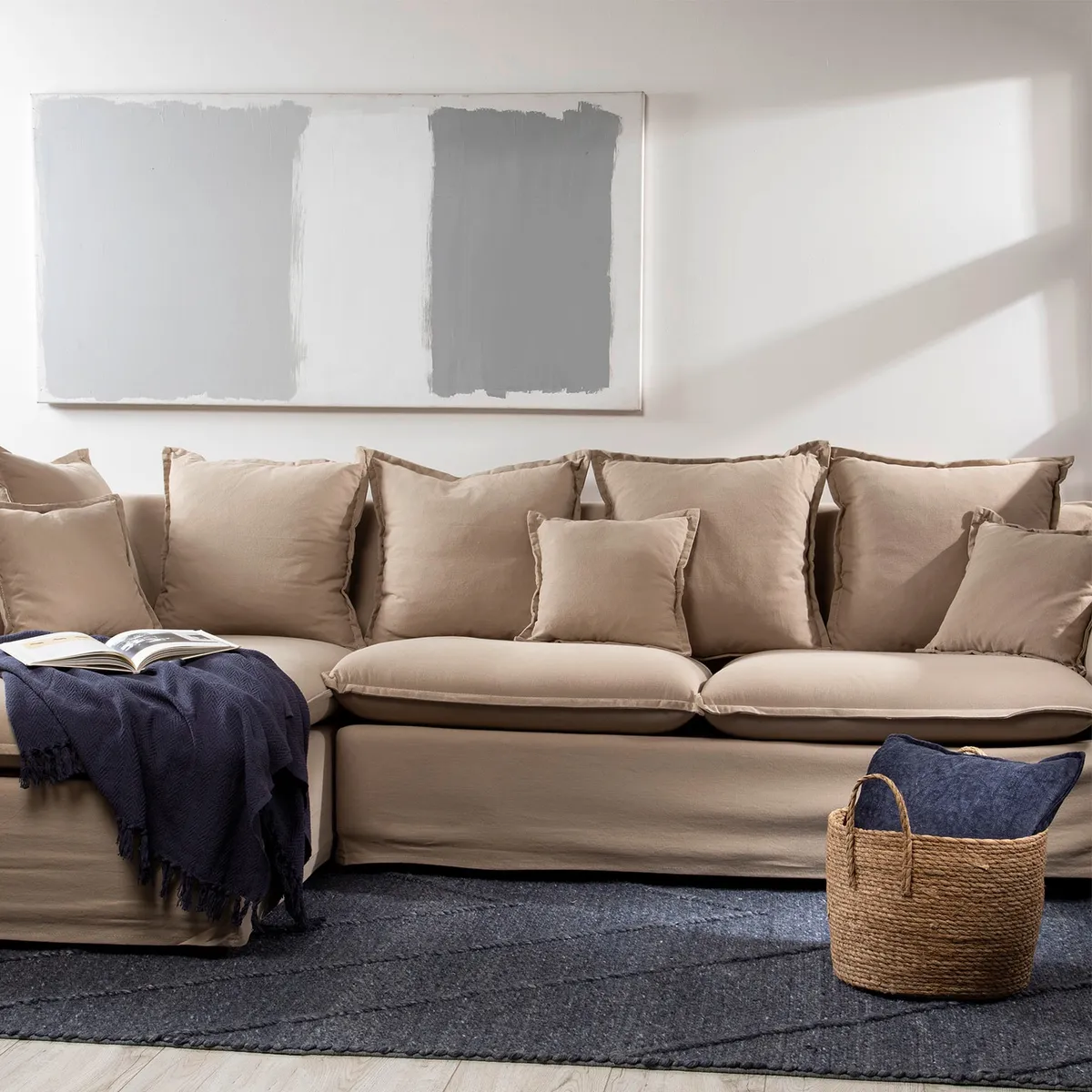 BASEMENT HOME - Sofá Seccional Izquierdo Atlanta 4 Cuerpos Basement Home