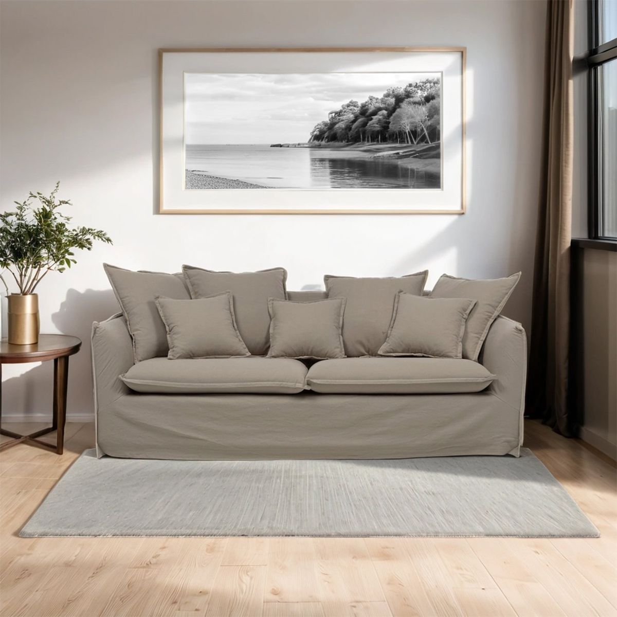 BASEMENT HOME - Sofá 3 Cuerpos Atlanta Tela Basement Home