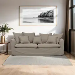 BASEMENT HOME - Sofá 3 Cuerpos Atlanta Beige