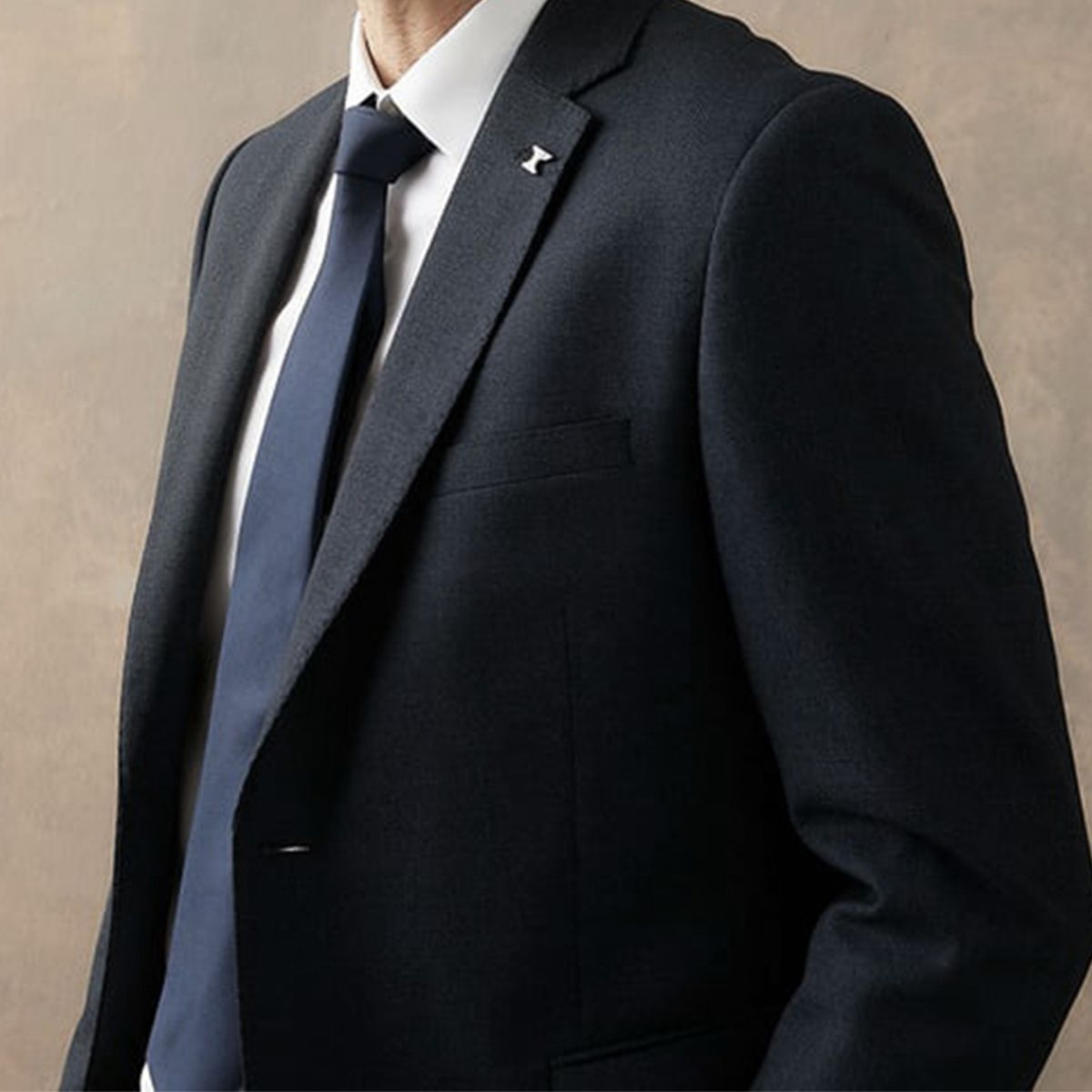 WOLF&HANK - Chaqueta Traje Formal Hombre Slim Fit 100% Lana Wolf&Hank