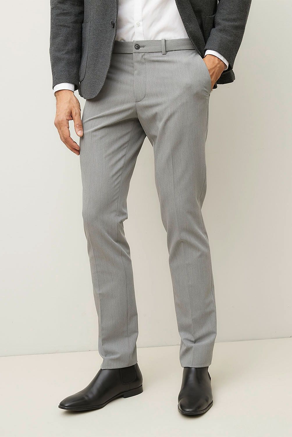 WOLF&HANK - Pantalón Traje Slim Fit 100% Lana Hombre Wolf&Hank