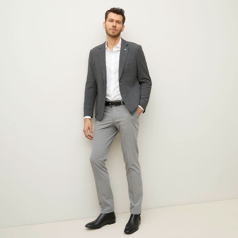 WOLF&HANK - Pantalón Traje Slim Fit 100% Lana Hombre Wolf&Hank