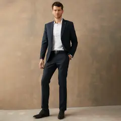 WOLF&HANK - Pantalón de Traje Slim Fit 100% Lana Hombre