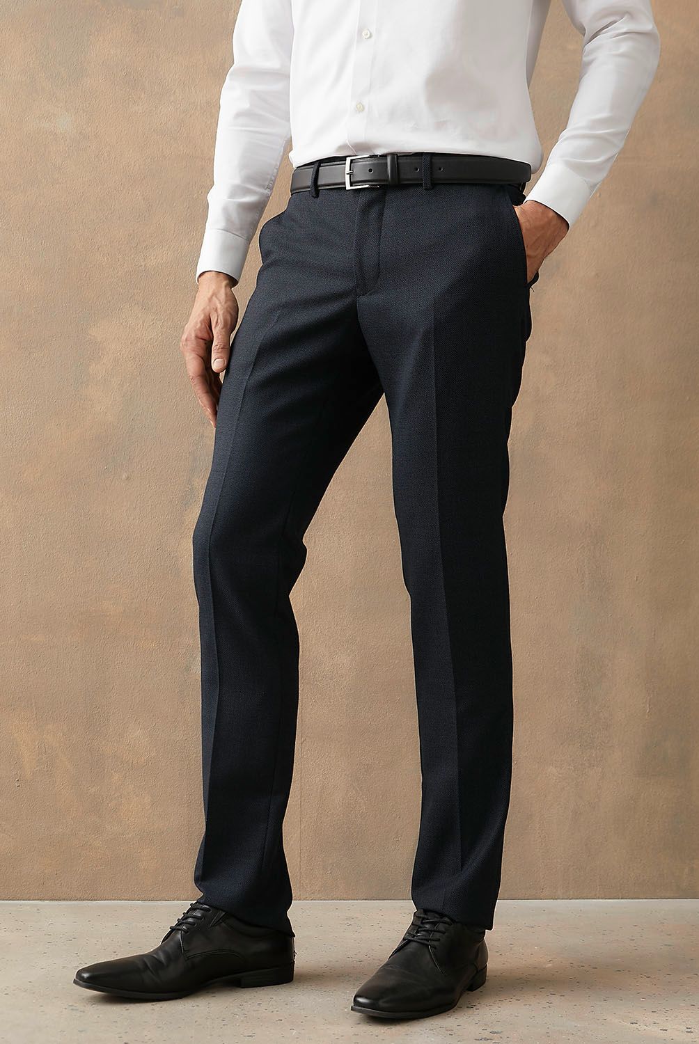 WOLF&HANK - Pantalón de Traje Slim Fit 100% Lana Hombre Wolf&Hank