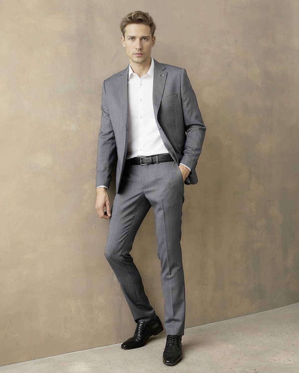 Lana Pantalon De Traje Slim Fit Color Azul Marino Pantalon Formal