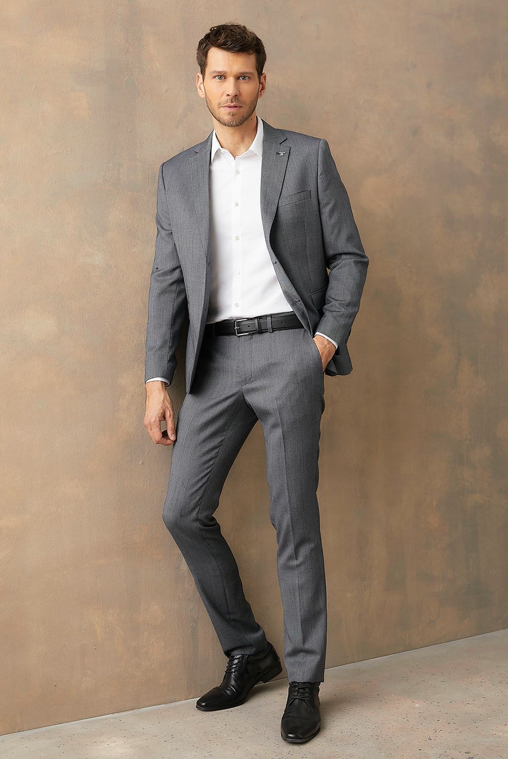 WOLF&HANK - Pantalón de Vestir Hombre Wolf&Hank Slim Fit Lana