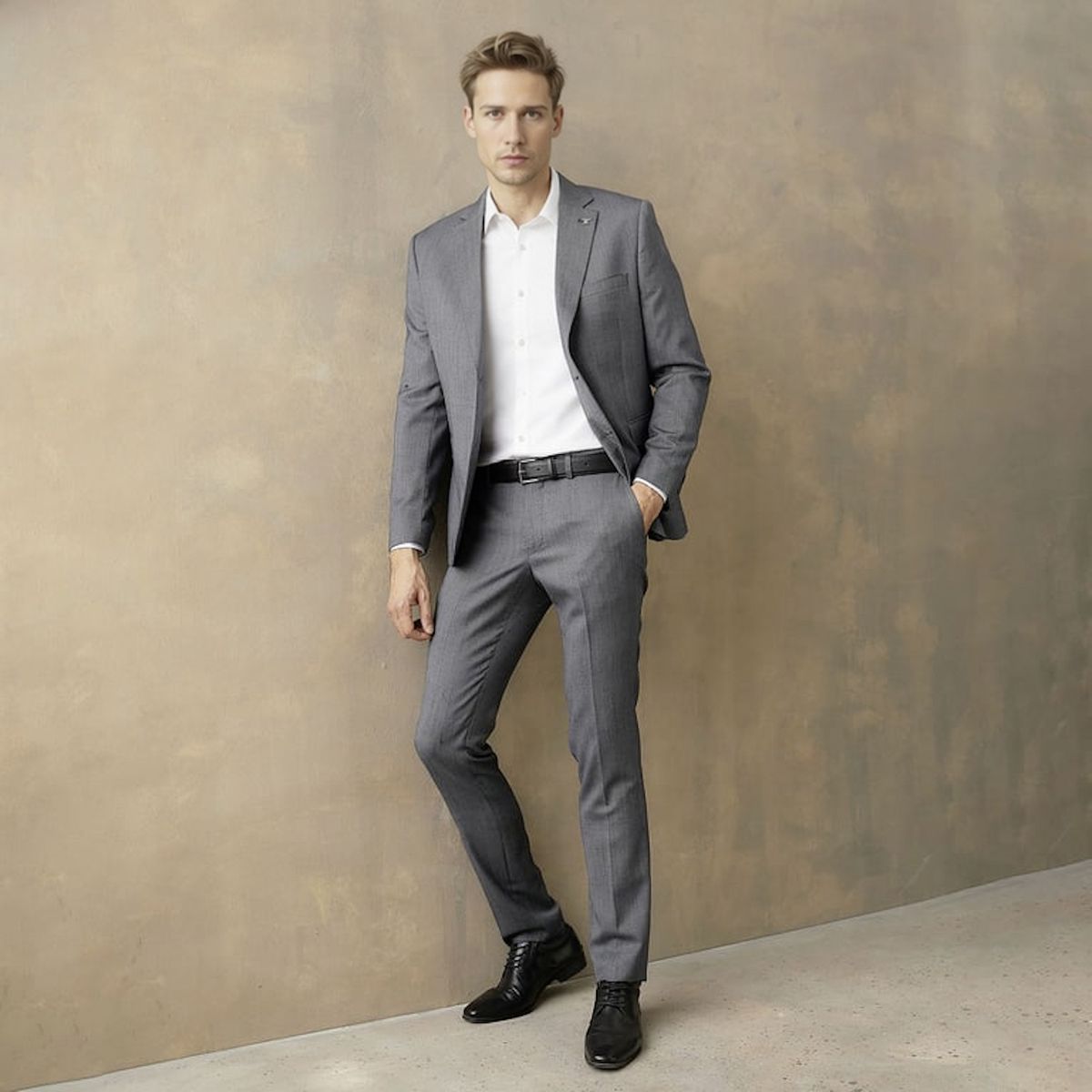 WOLF&HANK - Pantalón de Vestir Hombre Wolf&Hank Slim Fit Lana