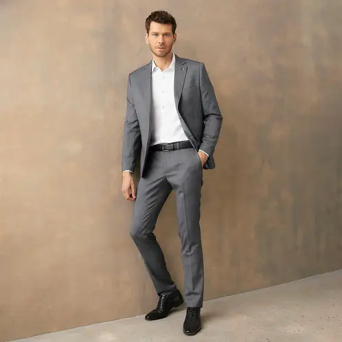 WOLF&HANK - Pantalón de Vestir Hombre Slim Fit Lana