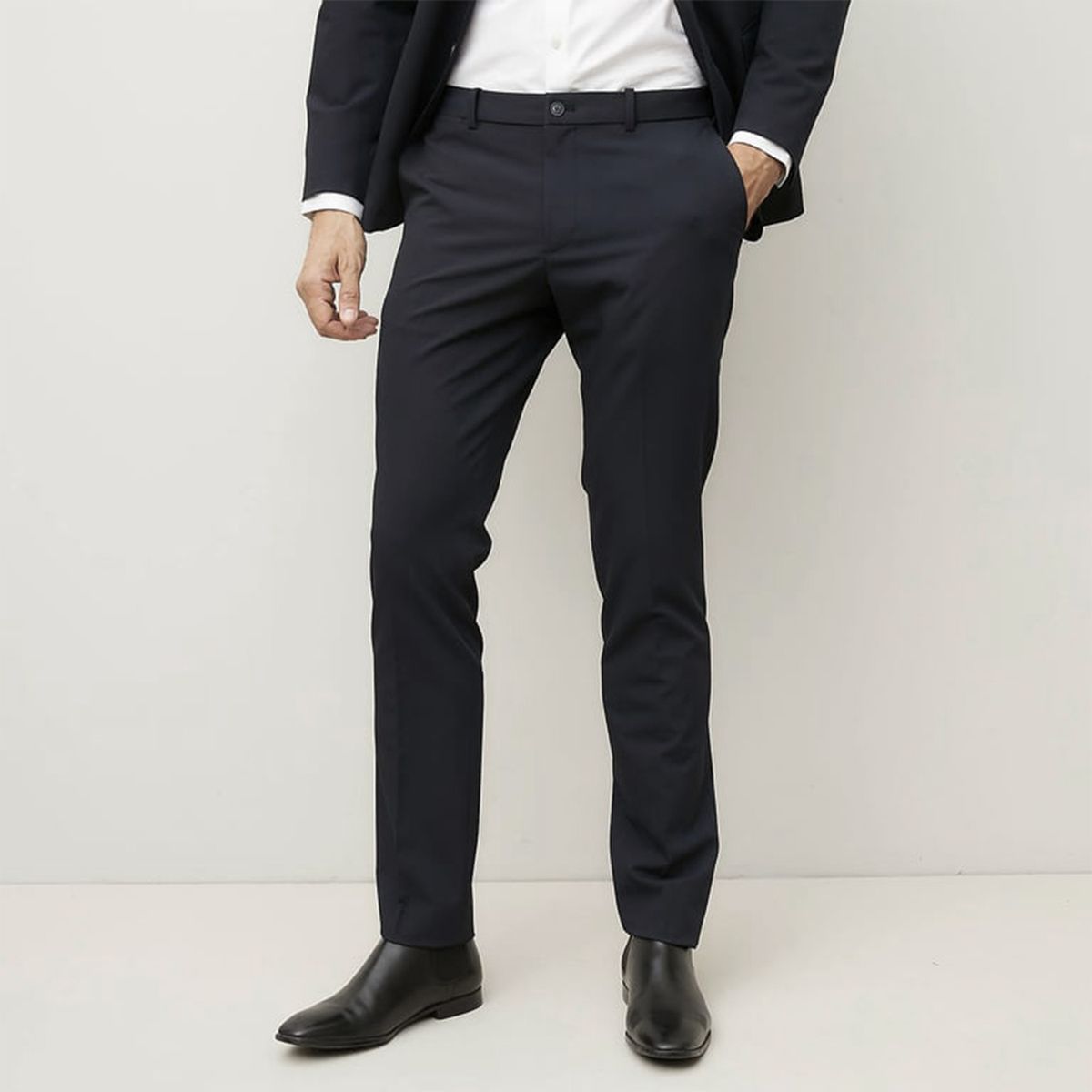 WOLF&HANK - Pantalón Traje Slim Fit 100% Lana Hombre Wolf&Hank