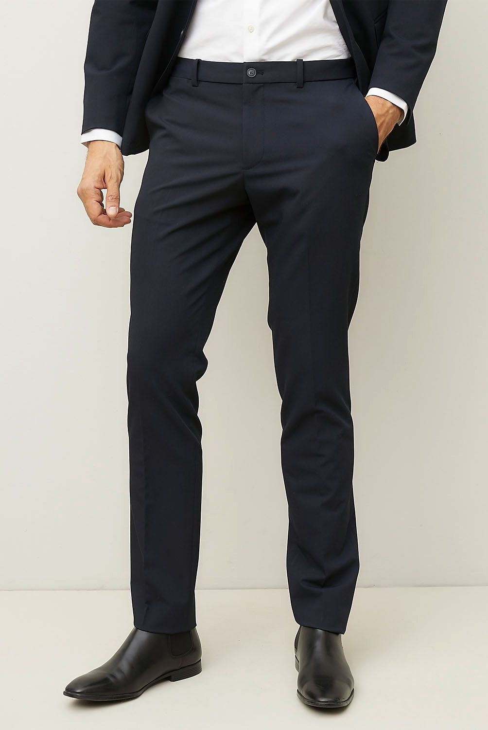 WOLF&HANK - Pantalón Traje Slim Fit 100% Lana Hombre Wolf&Hank