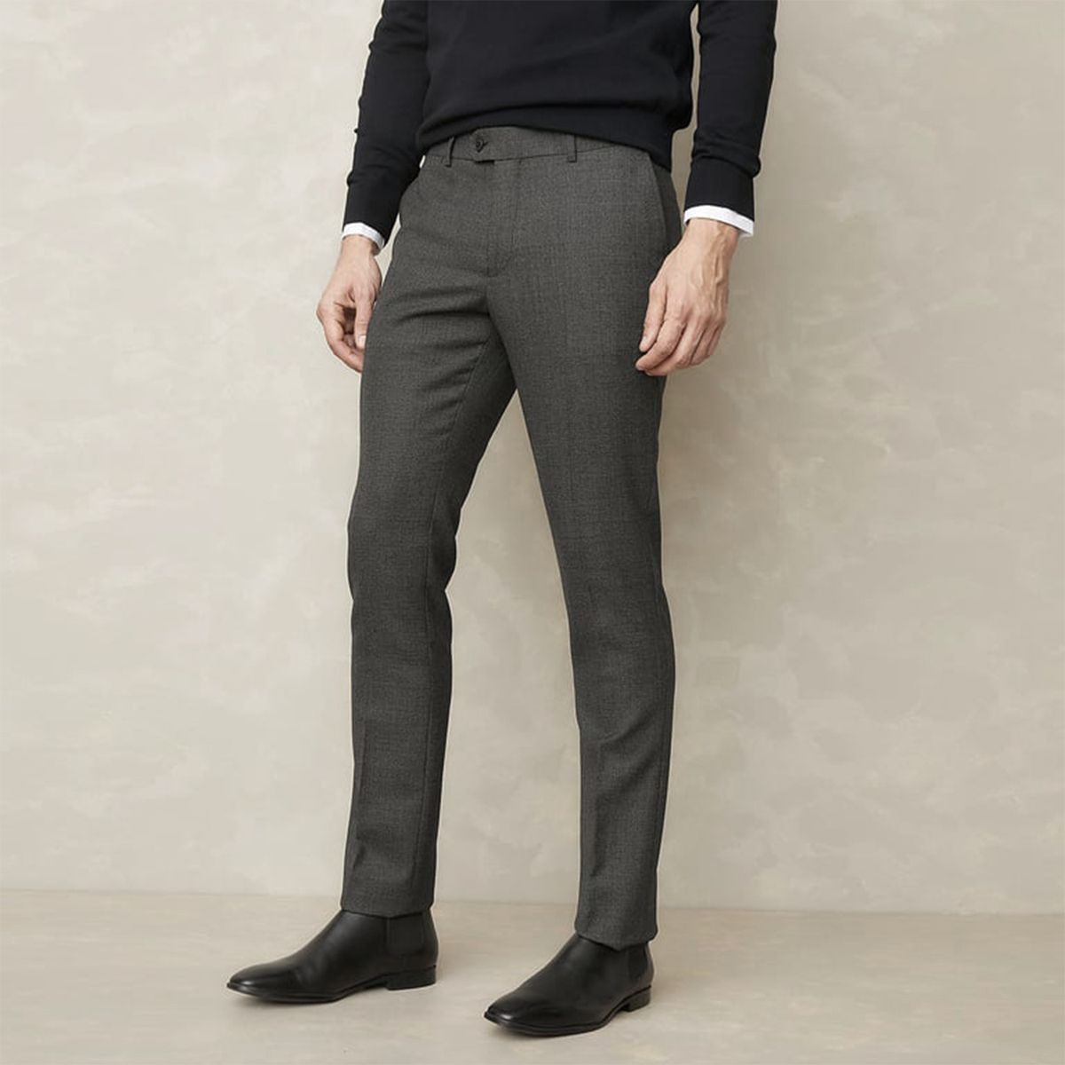 WOLF&HANK - Pantalón de Sastre de Lana Slim Fit Hombre Wolf&Hank