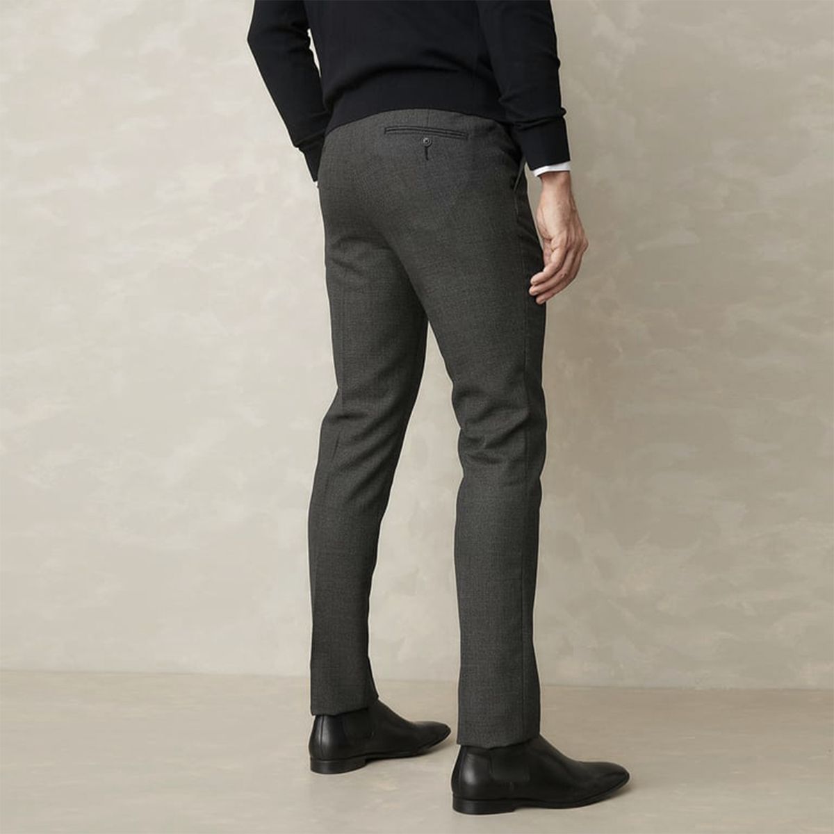 WOLF&HANK - Pantalón de Sastre de Lana Slim Fit Hombre Wolf&Hank