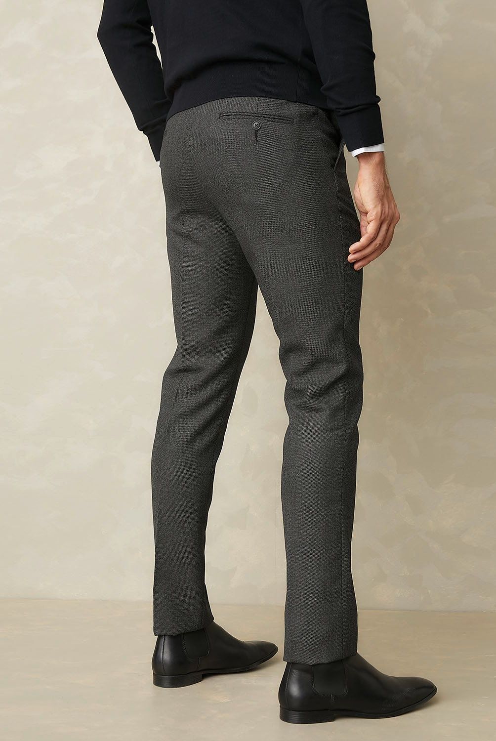 WOLF&HANK - Pantalón de Sastre de Lana Slim Fit Hombre Wolf&Hank