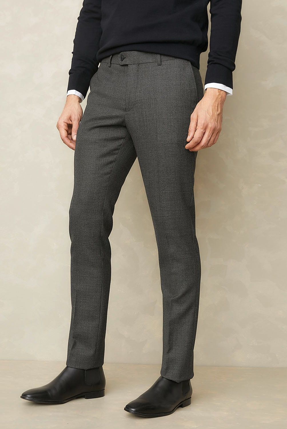 WOLF&HANK - Pantalón de Sastre de Lana Slim Fit Hombre Wolf&Hank