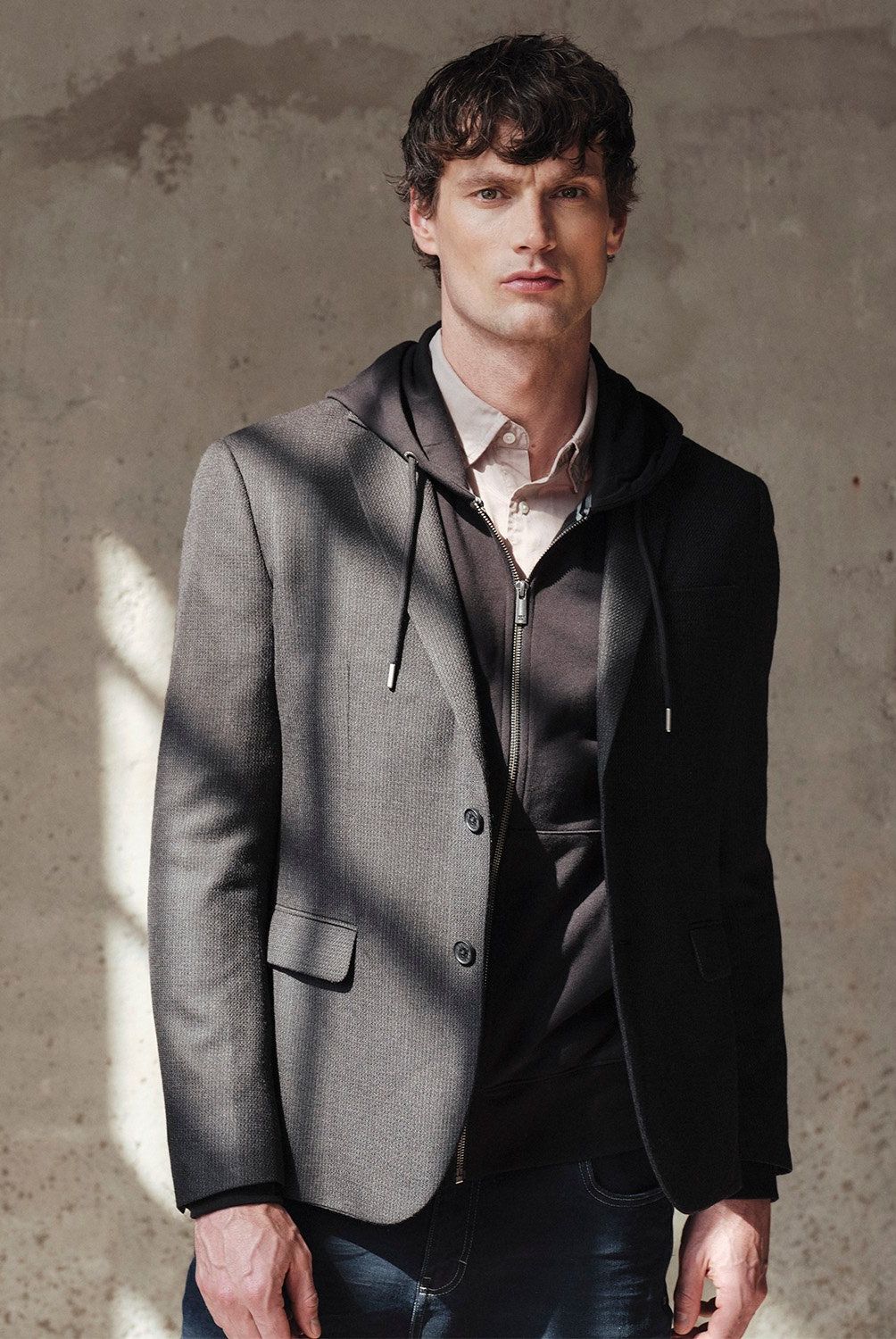 WOLF&HANK - Chaqueta Traje Formal Hombre Slim Fit 100% Lana Wolf&Hank