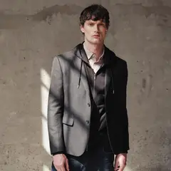 WOLF&HANK - Chaqueta Traje Formal Hombre Slim Fit 100% Lana
