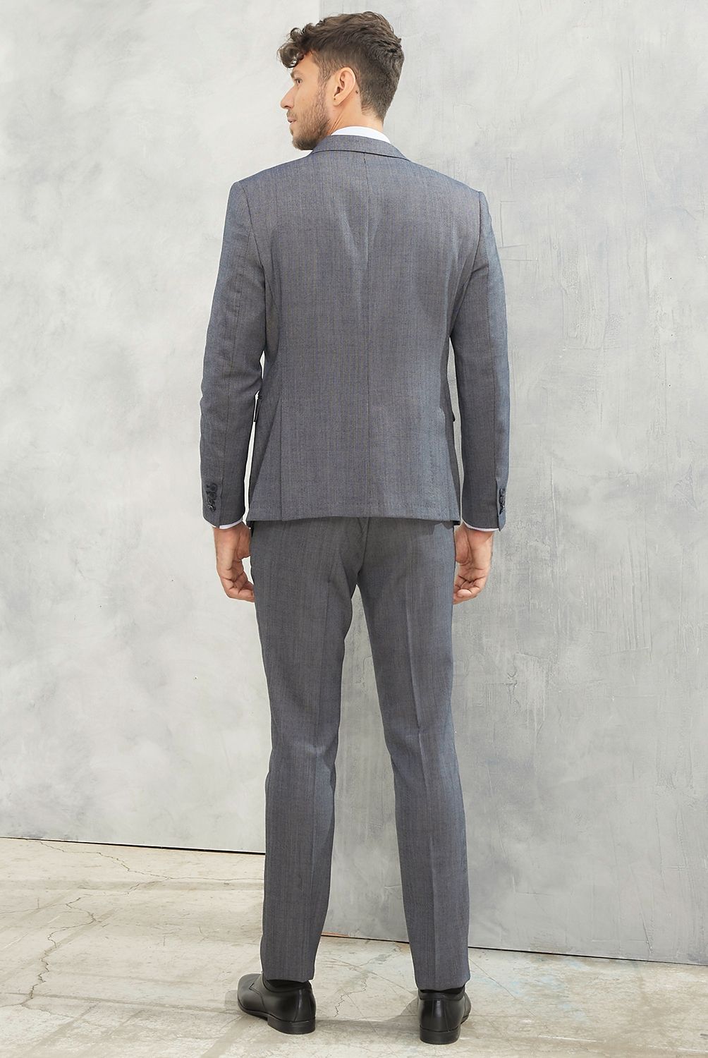WOLF&HANK - Chaqueta Traje Formal Hombre Slim Fit 100% Lana Wolf&Hank