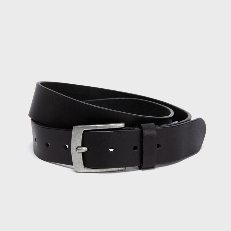 AMERICANINO - Cinturón De Cuero Americanino Casual Hombre Negro