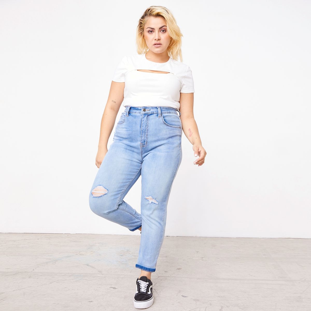 AMERICANINO - Jeans Skinny Tiro Alto Mujer Americanino