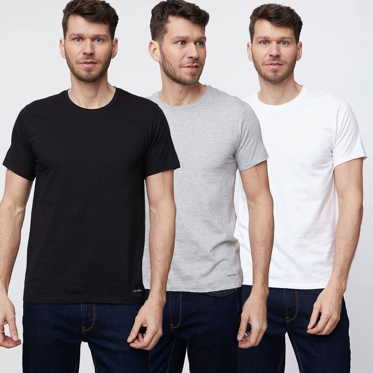 CALVIN KLEIN - Calvin Klein Pack De 3 Camisetas Algodón Hombre