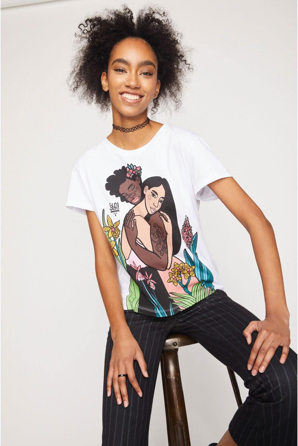 SYBILLA - Sybilla Polera Manga Corta Algodón Mujer