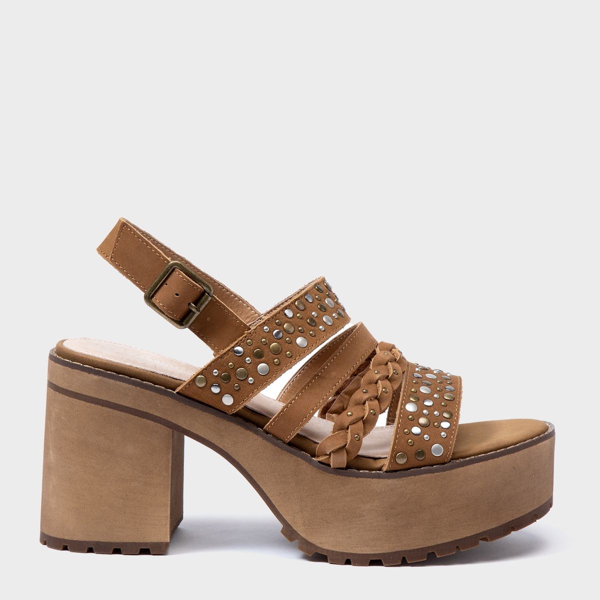 AMERICANINO - Sandalia Mujer Cuero Café Americanino