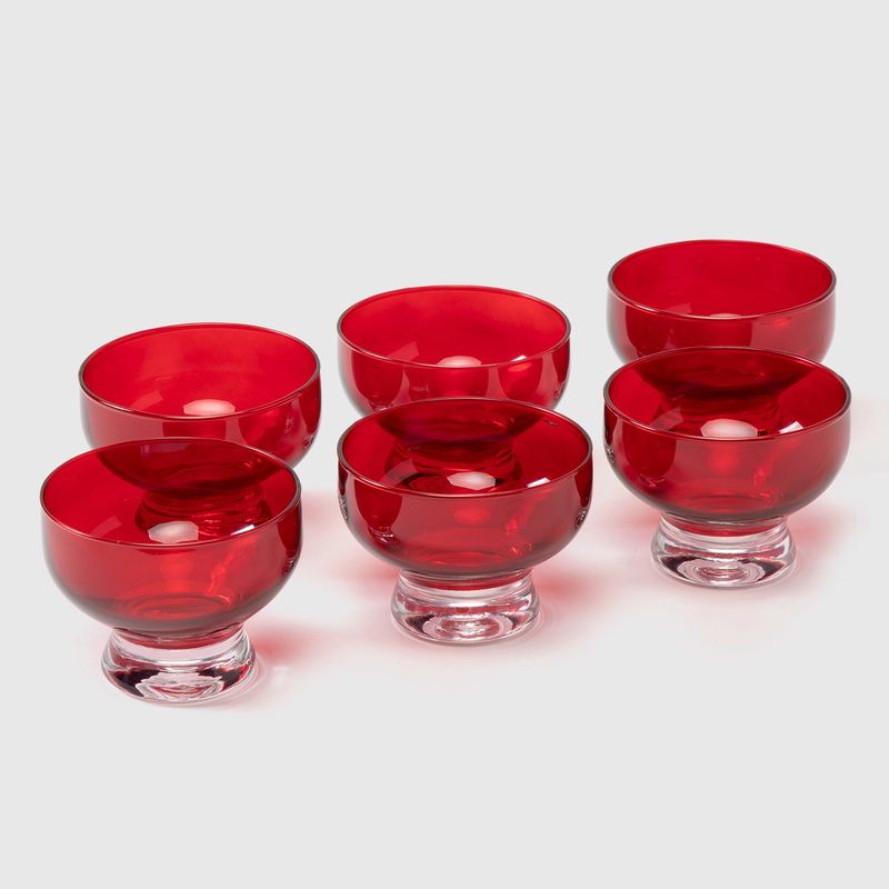 MICA - Set 6 Copas Postre Roja Mica
