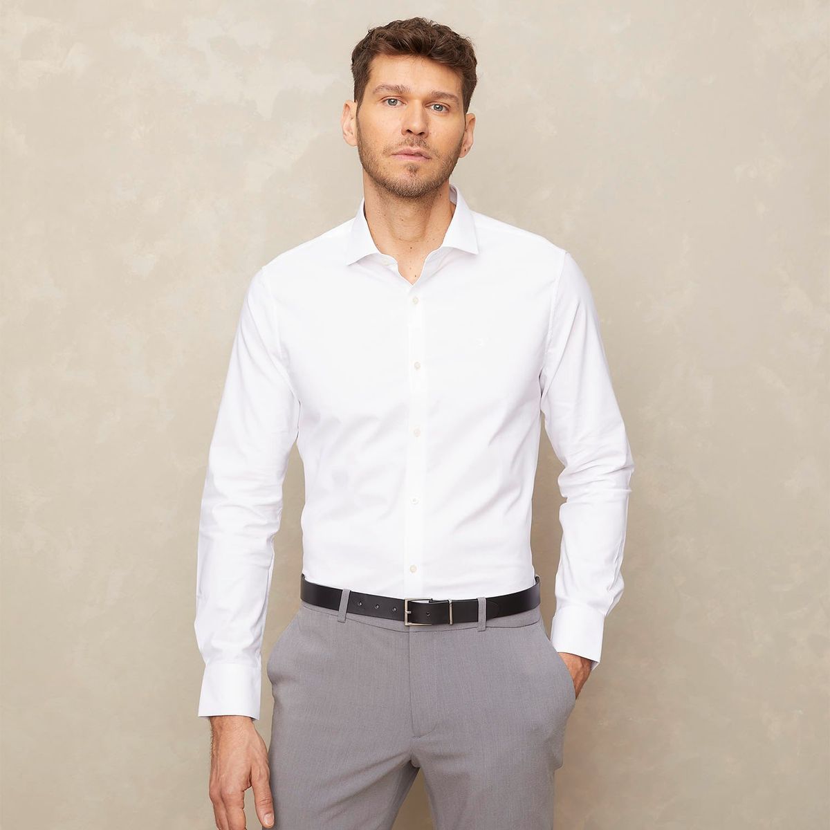 WOLF&HANK - Camisa De Vestir Formal Algodón Hombre Wolf&Hank