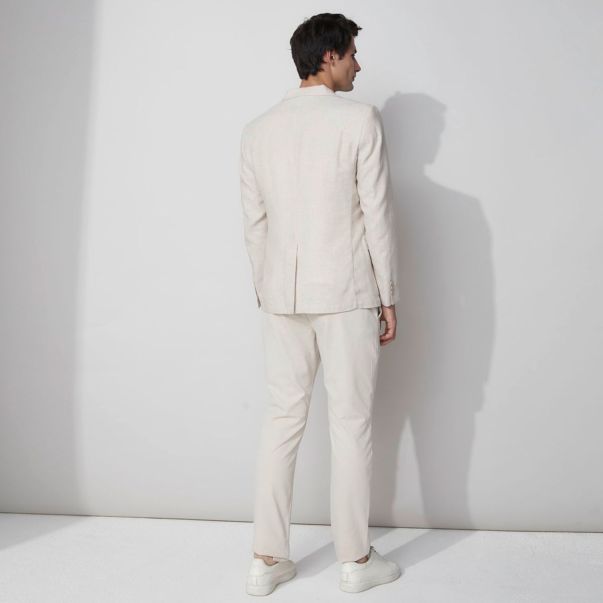 BASEMENT - Chaqueta De Vestir Formal Slim Fit Lino Hombre Basement