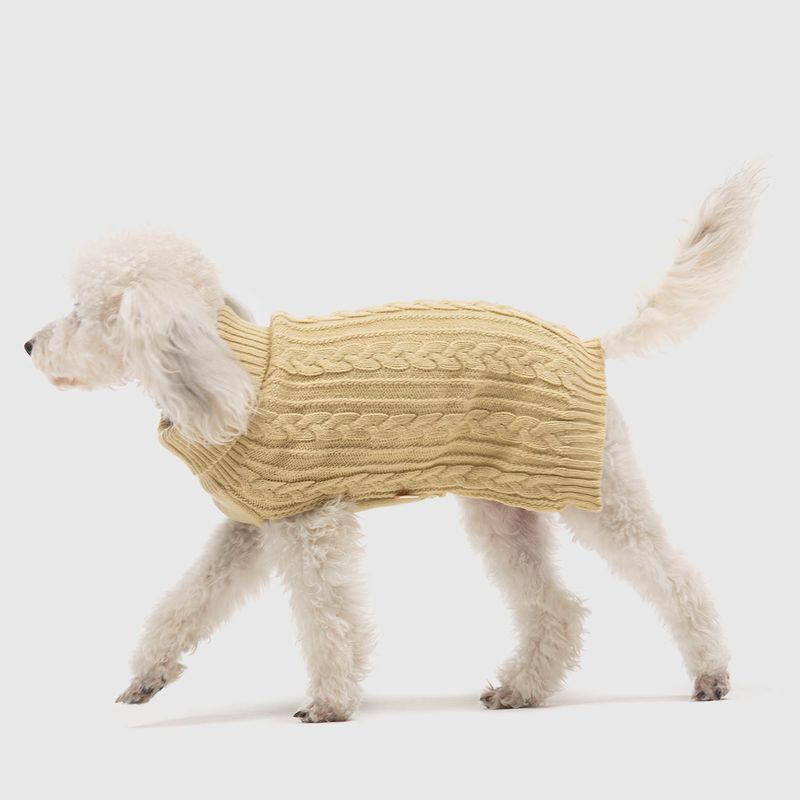 KULCAN - Sweater Perro Pequeño Trenzado Talla M 35 Cm Kulcan