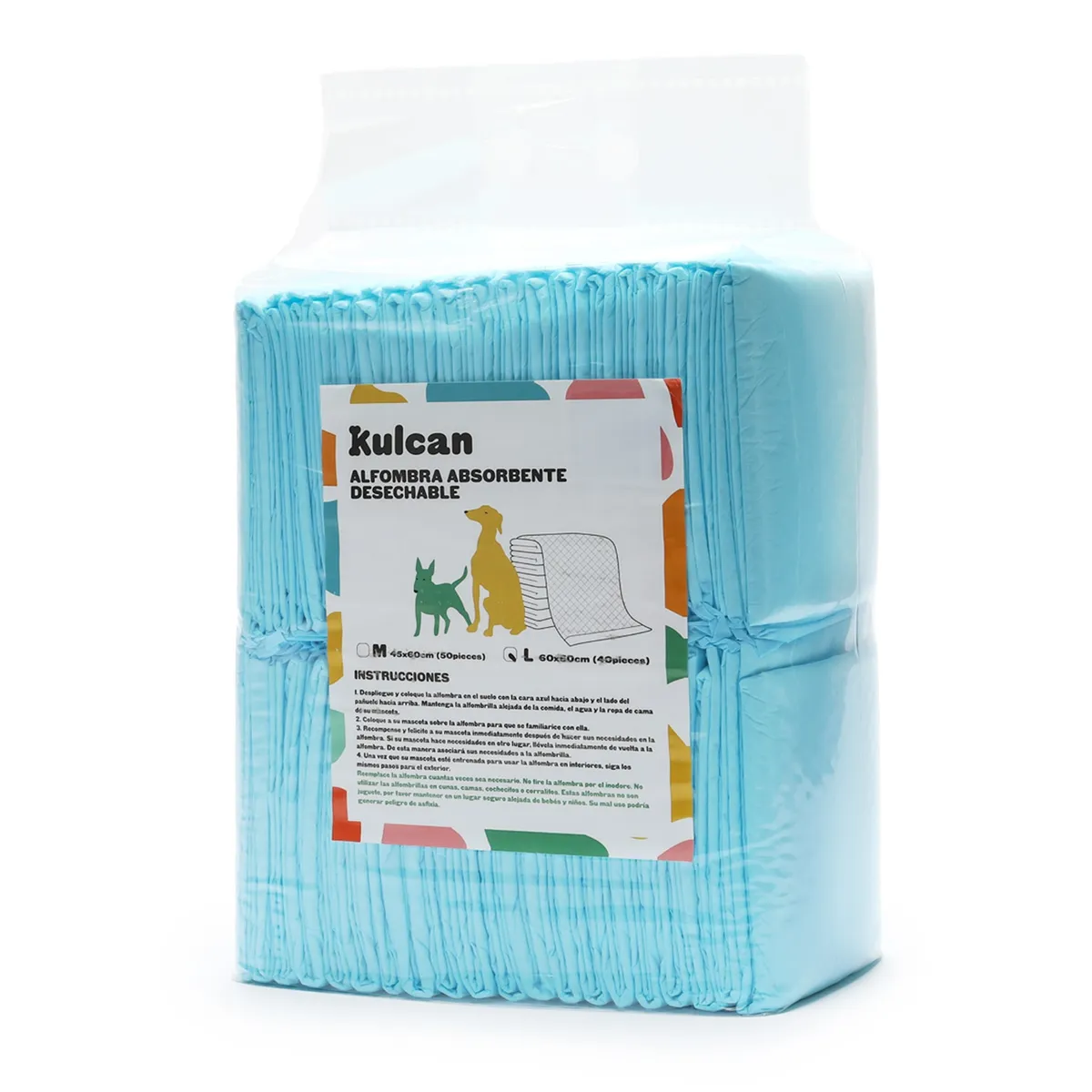 KULCAN - Paños Sanitarios Para Perros Talla M 45X60 Cm Kulcan