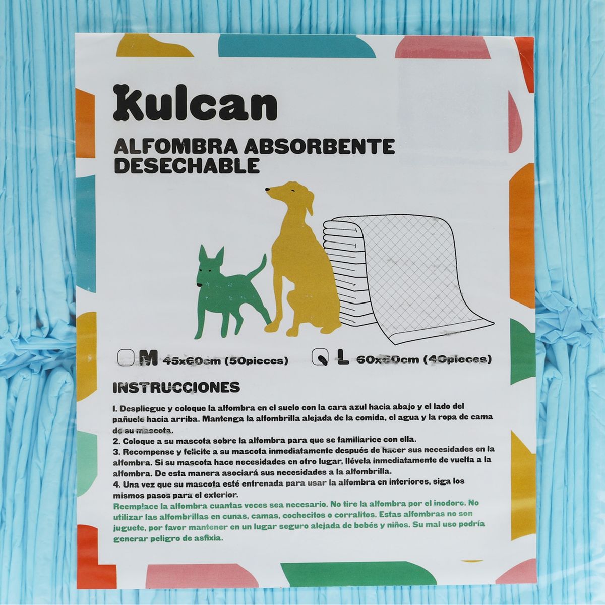 KULCAN - Paños Sanitarios Para Perros Talla M 45X60 Cm Kulcan