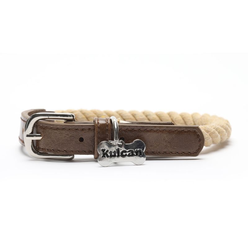 KULCAN - Collar Perro Grande Cuerda Talla L 35-45 Cm Kulcan