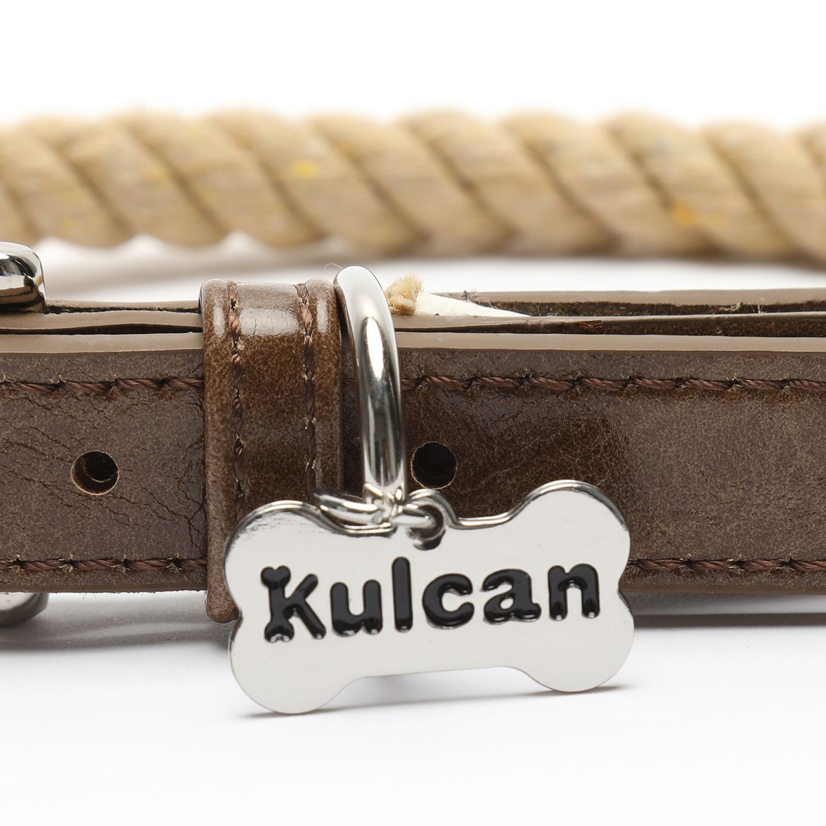 KULCAN - Collar Perro Grande Cuerda Talla L 35-45 Cm Kulcan