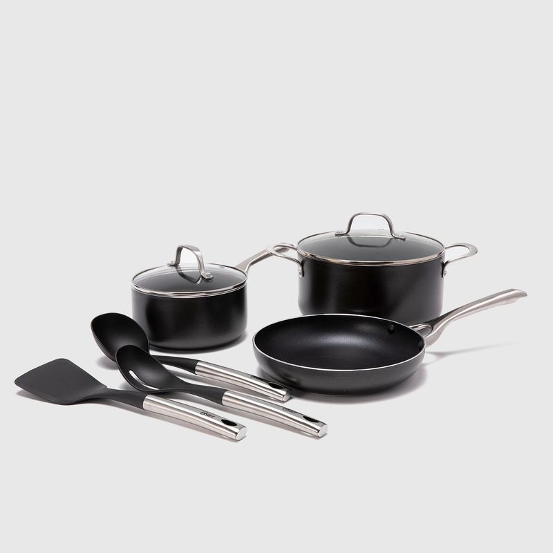OSTER - Batería de Cocina Antiadherente Palladium 8 Piezas Oster