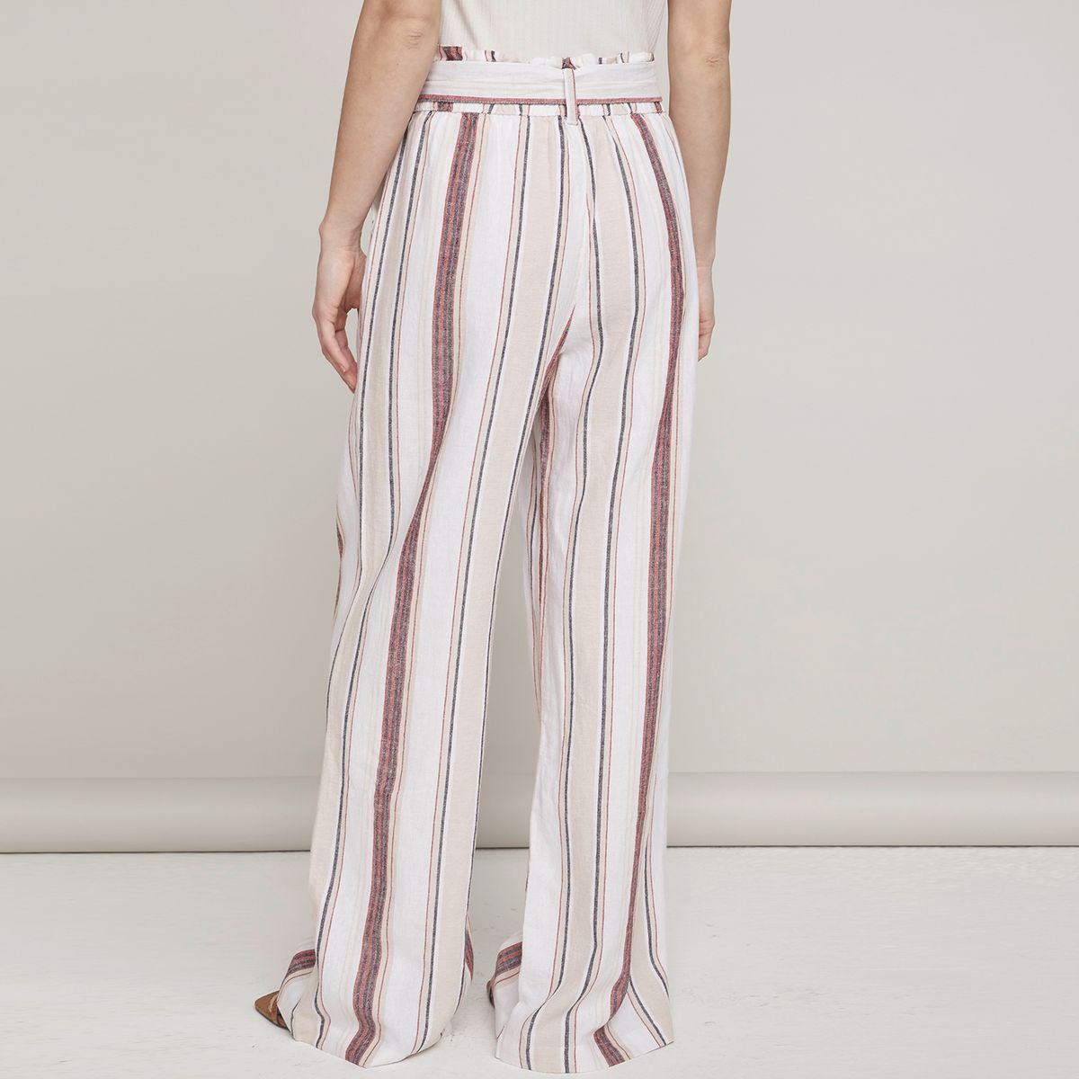ELLE - Pantalón Palazzo Tiro Alto Mujer Elle
